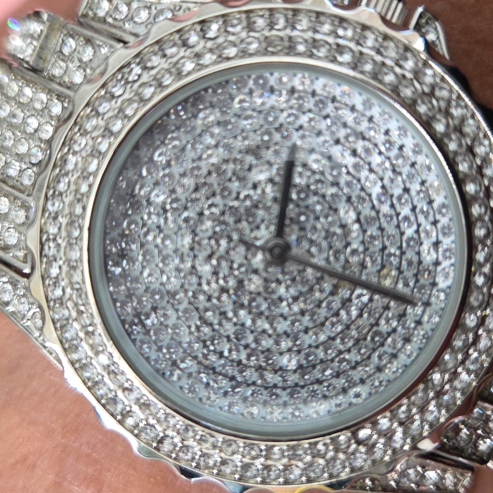 Nwot! Iced Out Silver Watch - Picture 7 of 8
